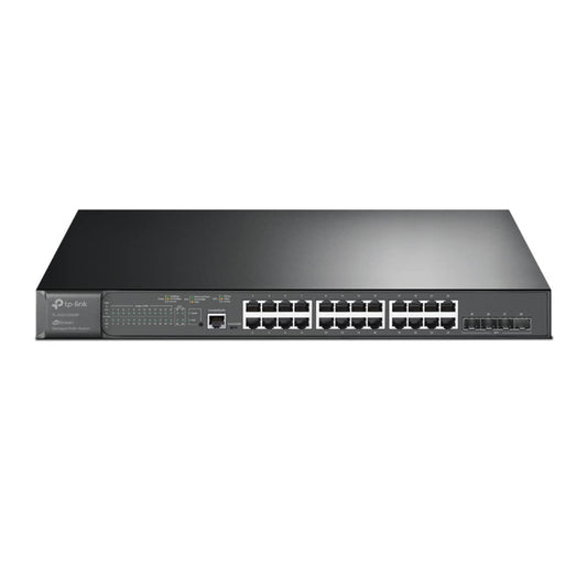 TP-Link Omada SG3428XMP | Jetstream 24 Port Gigabit Smart Managed L2+ PoE Switch | 24 PoE+ Port @384W, 4 * 10GE SFP+ Slots | Support Omada SDN | IPv6