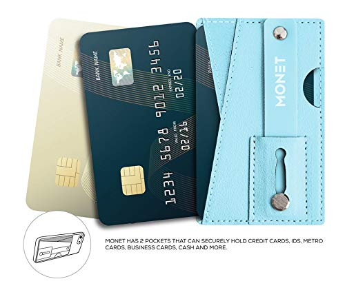 Monet Wallet Phone Grip Kickstand, Baby Blue