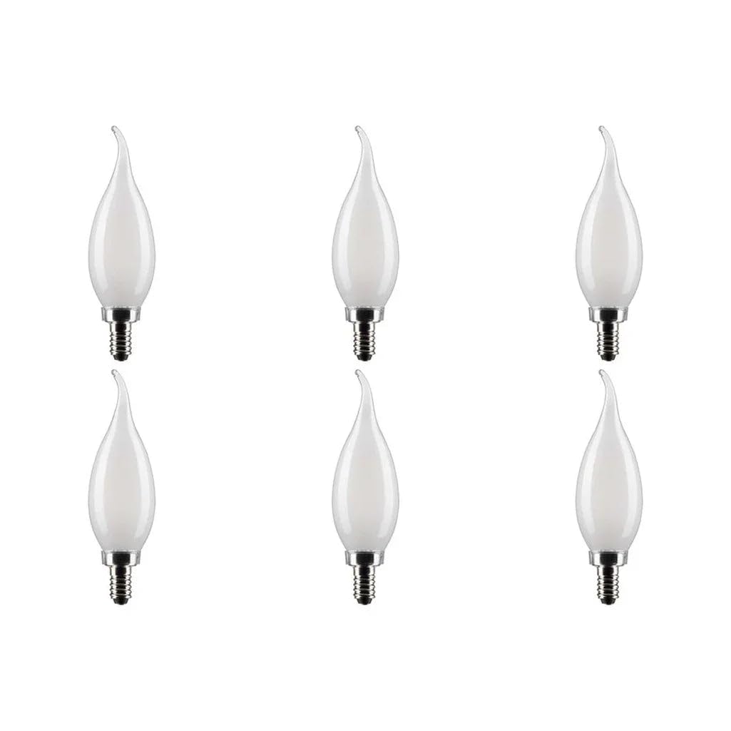 Satco 3-Watt LED E12 Light Bulb, 2700K, 15000 Hour Rating, Dimmable