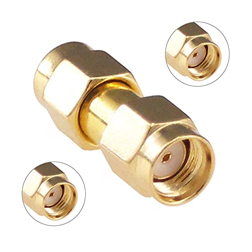 RFaha 6pcs Antenna Adapter RPSMA Male to RP-SMA Male Connector Splitter Converter for Wi-Fi Antenna Radio FPV Drone(F11-6)