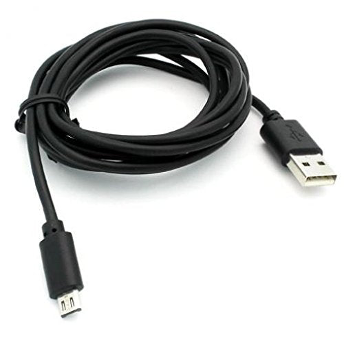 Black 10ft Long USB Cable Rapid Charger Sync Power Wire Micro-USB Data Link Cord Supports Fast Charging for Amazon Fire HD 10, 8, Kindle DX, Fire, HD