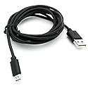 Black 10ft Long USB Cable Rapid Charger Sync Power Wire Micro-USB Data Link Cord Supports Fast Charging for Amazon Fire HD 10, 8, Kindle DX, Fire, HD