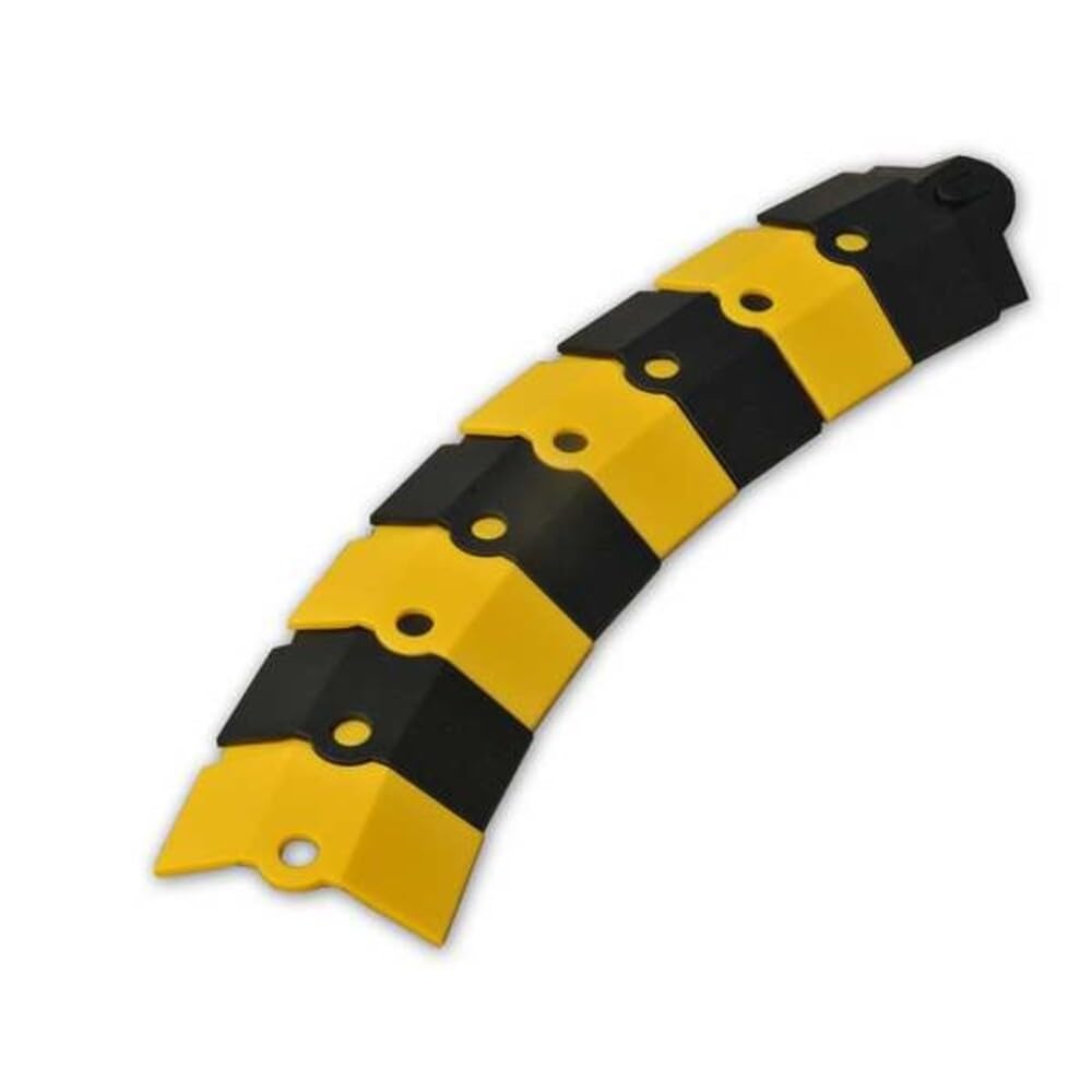 UltraTech 1801 Ultra-Sidewinder Cable Protection System, 1' Extension, 12 Length x 3 Width x 3/4 Height, Black and Yellow, Small