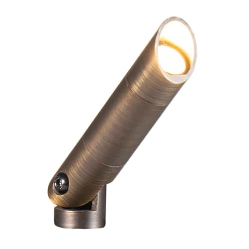 VOLT 12V 2W Nano Brass LED Outdoor Spotlight (Bronze) 85 Lumens 2700K Warm White for Low Voltage Landscape Lighting in Yard, Lawn, Planter, Garden