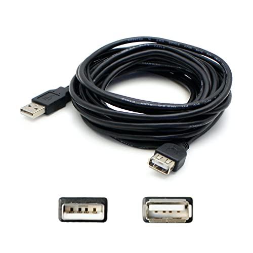 AddOn 30Ft USB 2.0 (A) Male to USB 2.0 (A) Female Black Active Extension Cable