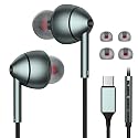 USB-C Wired Earbuds with Microphone, Volume Control, Noise Canceling, Compatible with Samsung Galaxy S24 S23 S22, iPhone 17 16 15 Pro Pro max, Pixel