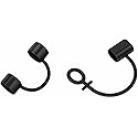 2 Pcs Black Silicone Anti Lost Cover Protections Sleeve Case Cable Converter Holder Strap Tether for Various Charging Adapters Charging Cable Adapter