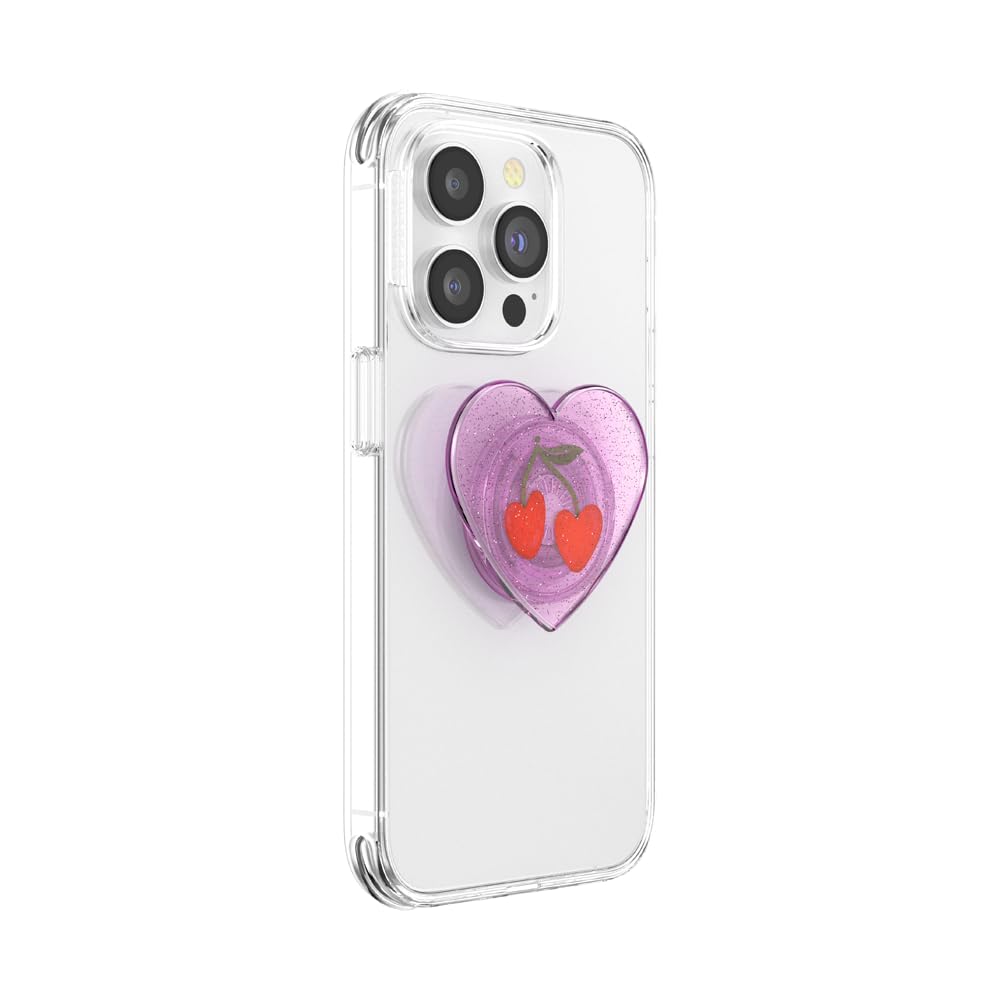 PopSockets Adhesive Phone Grip, Holder, Phone Stand, Heart - Sugar Plum