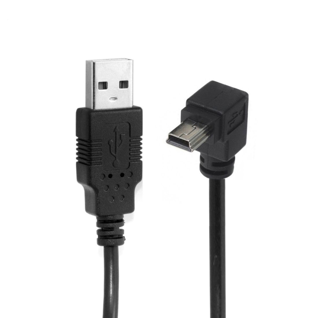chenyang Mini USB Cable USB 2.0 Male to Mini USB 5 Pin Male 90 Degree UP Angled Charging Data Transfer Extension Cable 0.50M for Dash