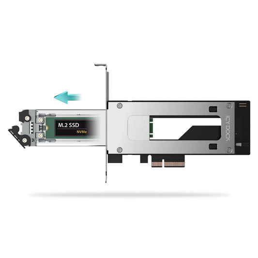 Removable PCIe 5.0 x4 to M.2 NVMe Gen5 SSD 128 Gbps Mobile Rack Enclosure / Adapter for PCIe x4/x8/x16 Expansion Slot - ExpressSlot Elite MB840M5P-B
