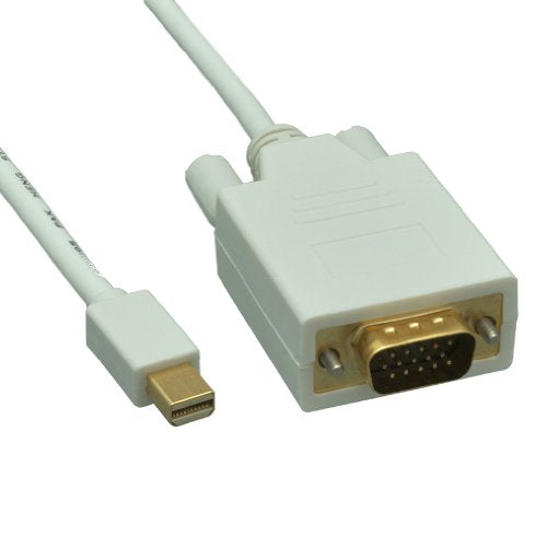 Cable Wholesale Mini DisplayPort to VGA Video Cable, Mini DisplayPort Male to VGA Male, 6 Foot