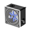 Wendry PC Water Meter Indicator, G1/4 Thread Computer Water Cooling Meter, 6 Impeller 3-Way Meter for PC Water Cooling System