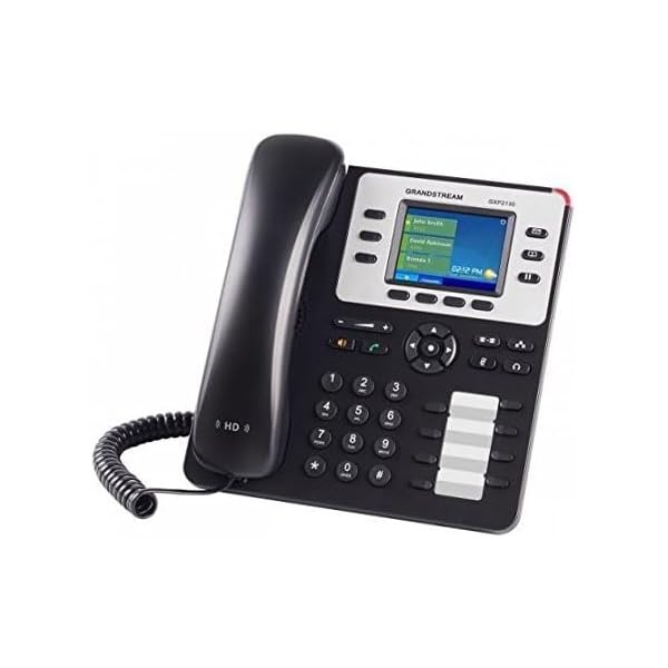 Grandstream GXP2130 IP Phone | 3 Lines, 3 SIP Accounts | 2.8-Inch Color Display | Dual-Port Gigabit Ethernet with Integrated PoE
