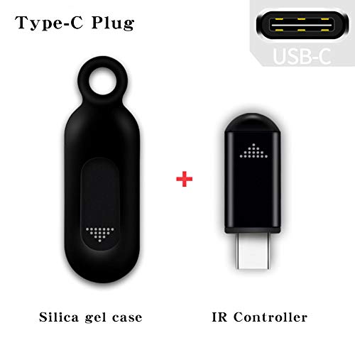 R09 Mini Smartphone IR Remote Controller Adapter for iOS Smart Phone Mini Infrared Universal Control All in One Air Conditioner/TV/DVD/STB (Black-for Lightning)