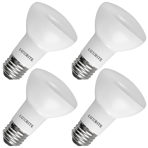 LUXRITE BR20 LED Bulb, 45W Equivalent, 3000K Soft White, Dimmable, 460 Lumens, R20 LED Flood Light Bulb 6.5W, Energy Star, Damp Rated, E26 Base