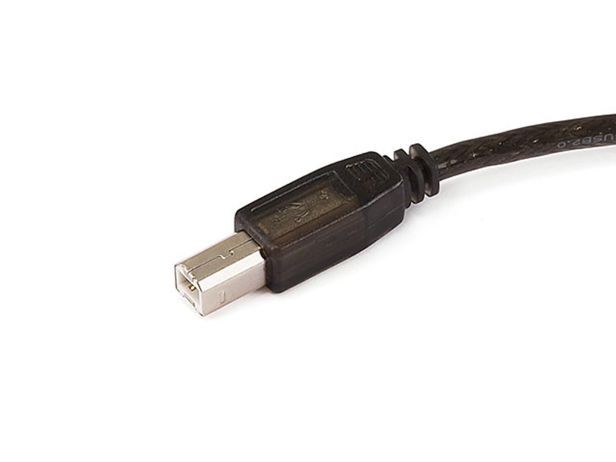 Monoprice USB 2.0 Extension Cable - USB Type-A to USB Type-B, Male to Male, Active, 28/24AWG, 49 Feet, Black
