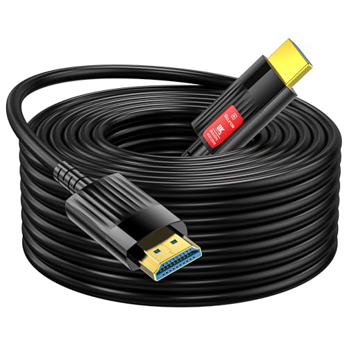 Anehmeta Fiber Optic HDMI Cable 150FT/46M, Long HDMI 2.1 Cable Support 48Gbps High Speed 8K@60Hz 4K@120Hz Dynamic HDR/eARC/HDCP 2.2&2.3/Dolby Atmos