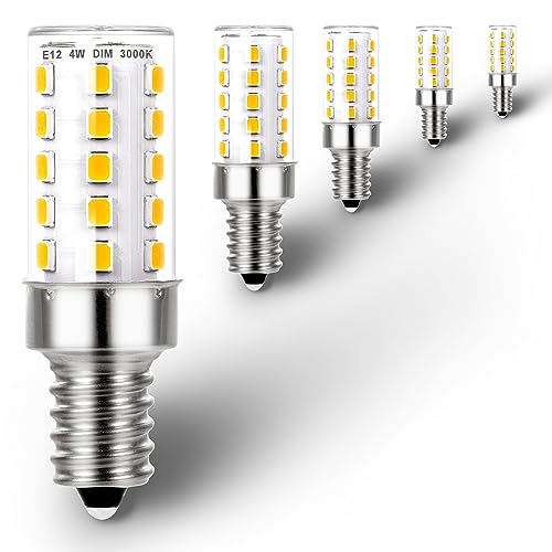 Ziomitus Dimmable E12 C7 Led Light Bulbs 4W, Kx-2000 25W-40 Watt Equivalent
