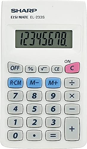 Sharp El233sb El233sb Pocket Calculator 8-Digit LCD