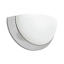 Euri Lighting Indoor Half Moon Sconce, LED Wall Light, 9W, 810lm, 2700K Warm White, 90+ CRI, Dimmable, Energy Star, CEC Compliant, JA8, Damp Rated