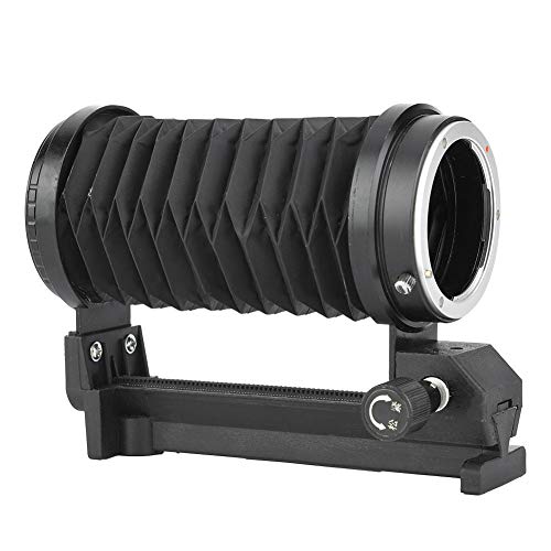Macro Bellow, Aluminium Alloy Macro Camera Extension Bellows Straight Grain and Gear Focusing Rail Track, Macro Close Up Bellows Camera Extension