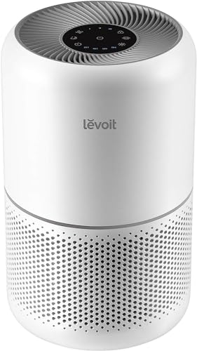 LEVOIT Air Purifier for Home Allergies and Pets Hair Smokers in Bedroom, H13 True HEPA Filter, 24db Filtration System Cleaner Odor Eliminators, Remove