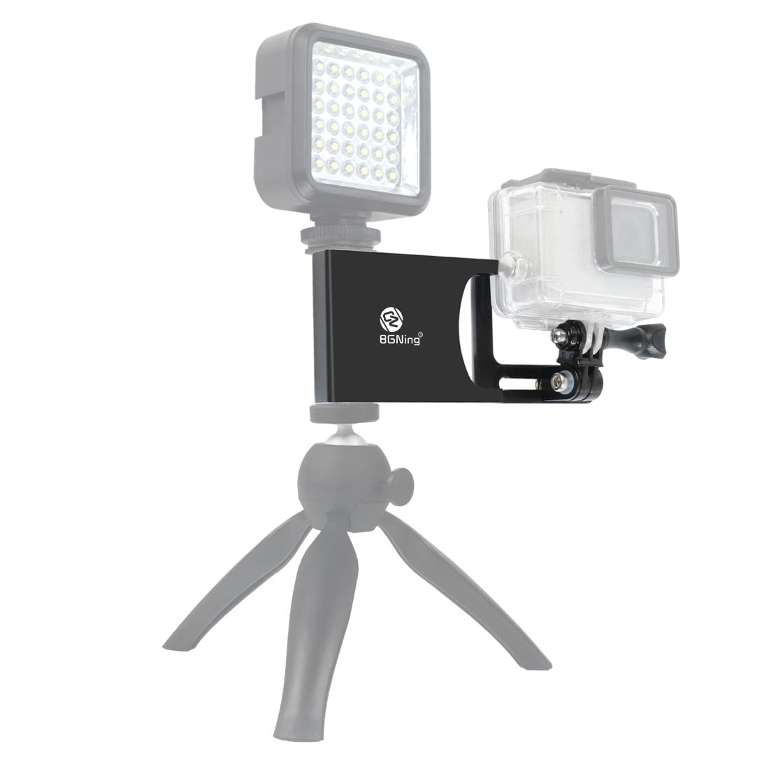 BGNing Aluminum Aloy Gimbal clamp Conversion Board for Sports Camera Stabilizers Gpo 8 Action Camera Selfie Handle Adapter Plate