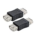 rgzhihuifz 2 Pack USB 2.0 AF/AF Plug Type A Female to Type A Female Adapter Connector Converter Compatible with Laptop Computer Hard Drive Printer