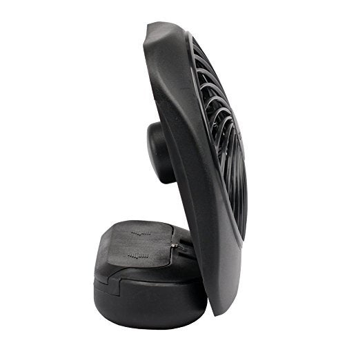 O2COOL Treva 5 in Portable Battery Powered Desk Fan 2-Speed Black