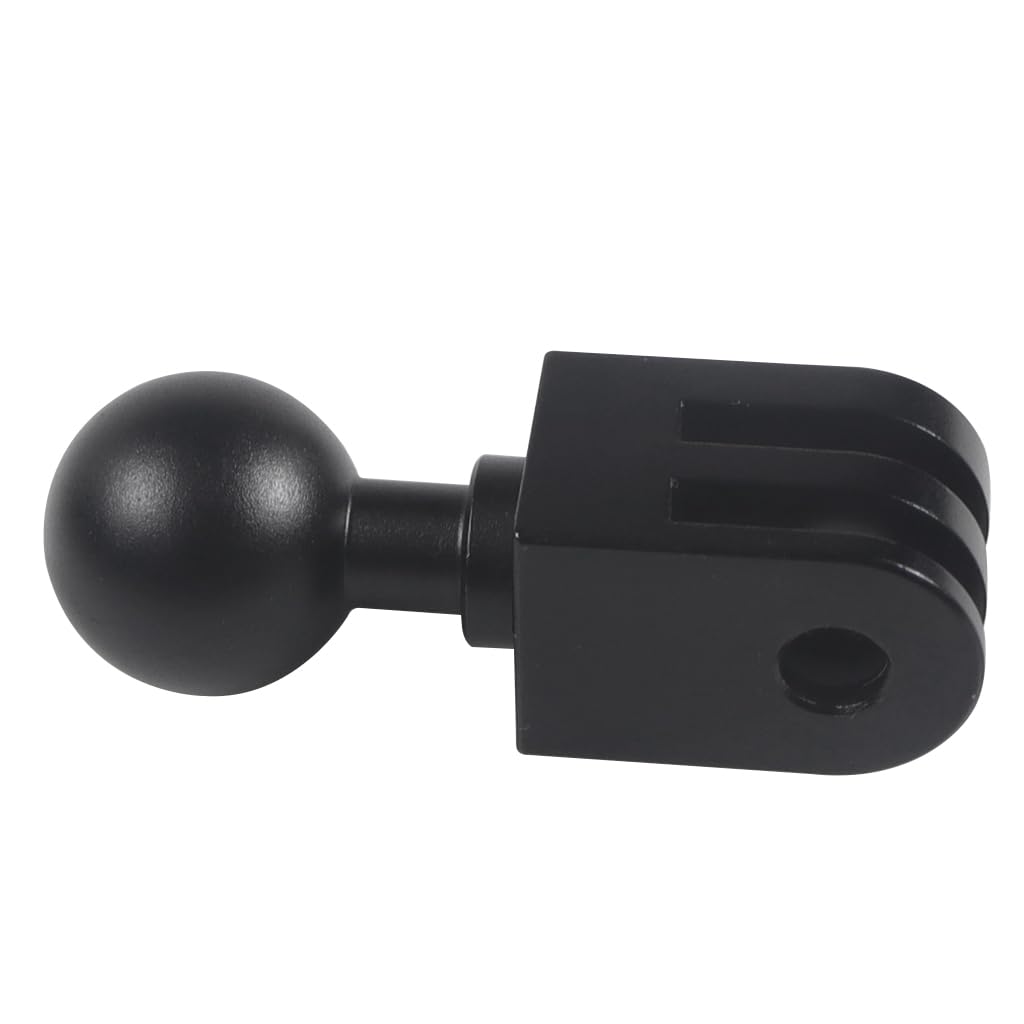 NovelGoal Aluminum 17mm Ball Head Adapter Clip Compatible with Go-pro Hero 11 10 Camera Accessories Phone Holder Car Recording Bracket