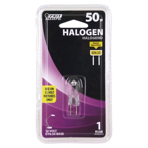 Feit Electric BPQ50T4/RP 50-Watt T4 JC Halogen Bulb with Bi-Pin Base, Clear