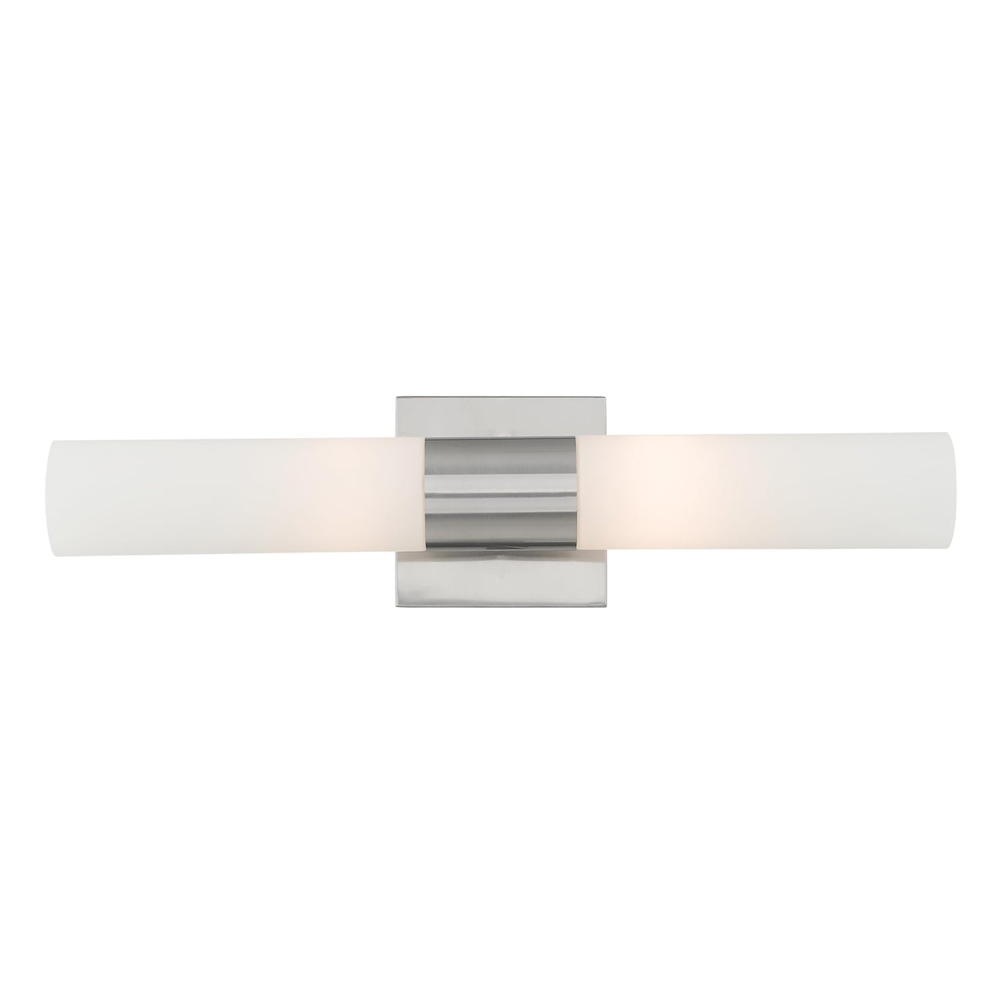Livex Lighting 10102-91 Aero 2-Light Bath Light, Brushed Nickel, 4.5''Hx18''W