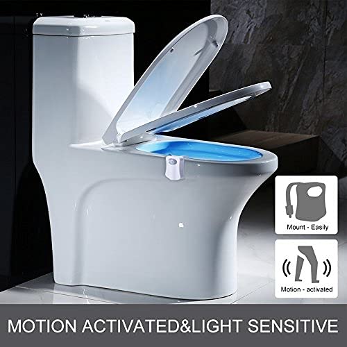 BSASHF 3 Pack Color Changing Toilet Night Light Motion Sensor Led Toilet Motion Activated Led Washroom Night Lamp(8 3)