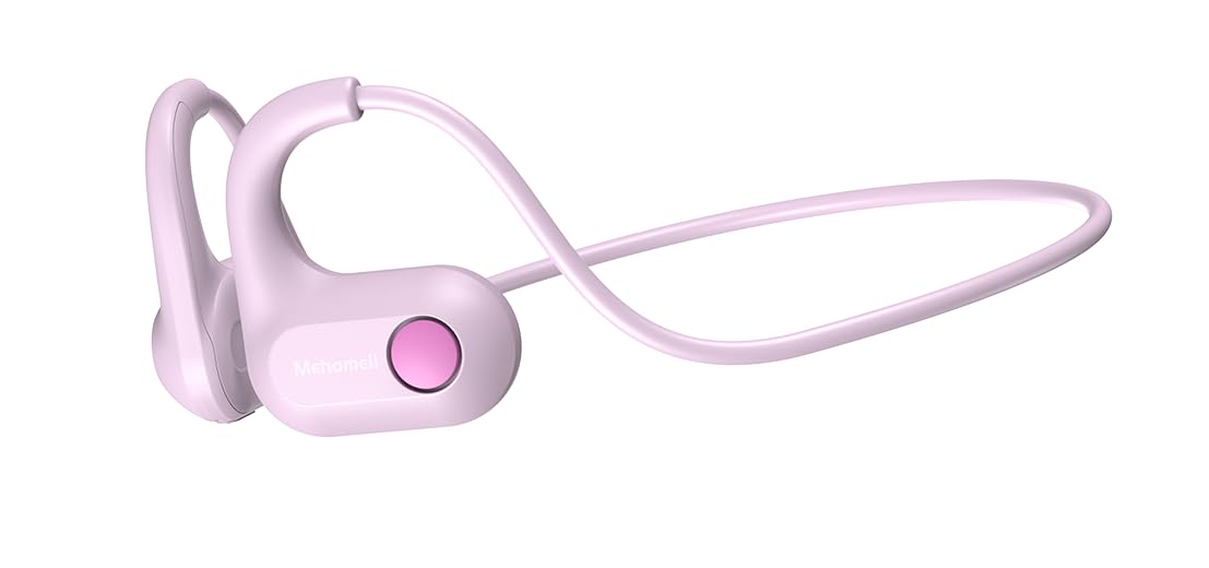 Mehomeli Kids Bluetooth Headphones, Bluetooth 5.4 Air Conduction Open Ear Headphones, Ultra-Light, Stereo Sound with Mic, IPX5 Waterproof, 15H…