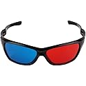 Vugyue 1Pcs Black Adult Black Frame Red Blue 3D Glasses, 3D Glasses for Dimensional Anaglyph Movie Game Accessories, 3D Viewing Glasses