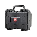 Pure Outdoor by Monoprice Weatherproof Hard Case with Customizable Foam, Shockproof, Lightweight, 8 x 7 x 6 in