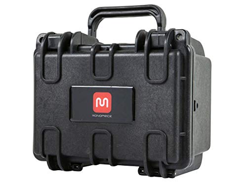 Pure Outdoor by Monoprice Weatherproof Hard Case with Customizable Foam, Shockproof, Lightweight, 8 x 7 x 6 in