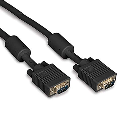 Vga Video Cable with Ferrite Core, Black, Male/Male, 5-Ft. (1.5-M)