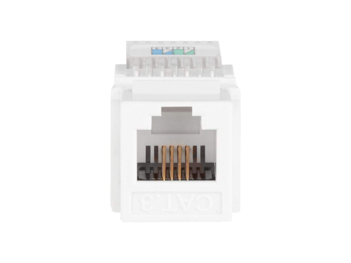 Monoprice RJ-11 Toolless Keystone Jack, White (107288)