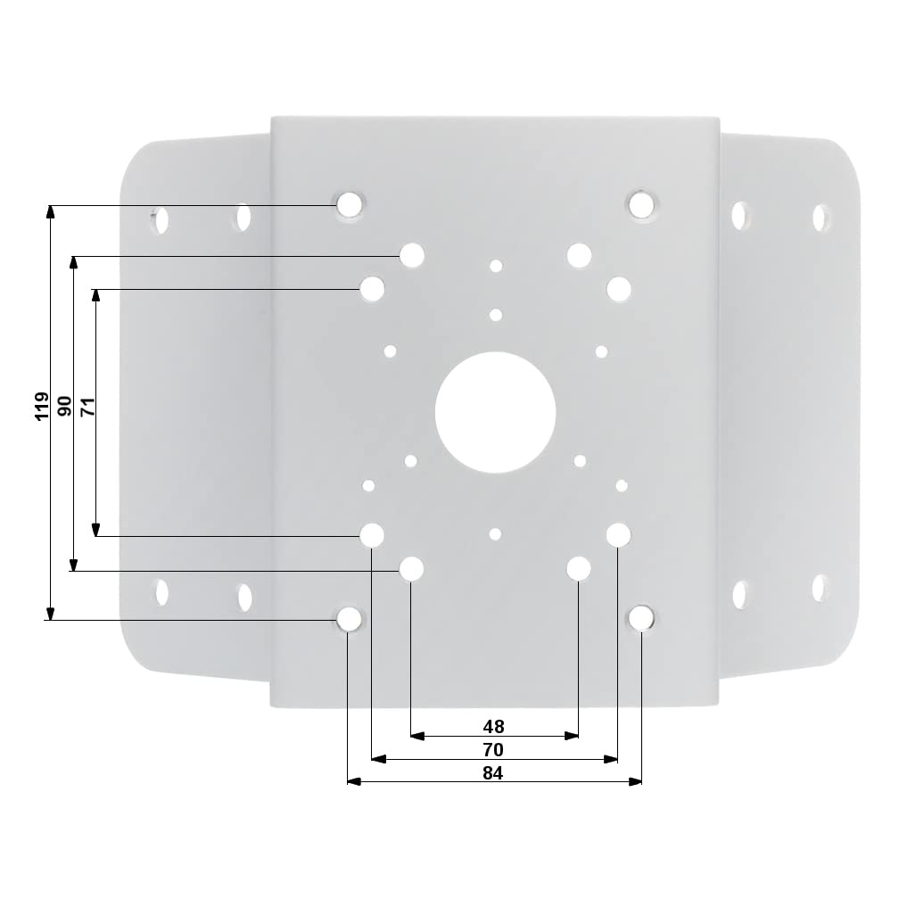 PFA151 Universal Corner Mounting Bracket Security Camera Accessory Mount for IP Dome Bullet and PTZ Network Surveillance Camera, White
