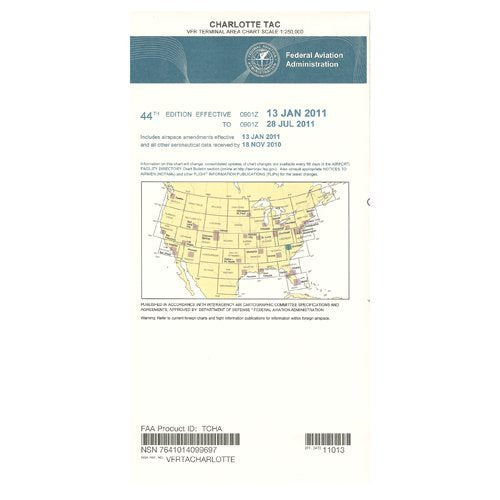 FAA Chart: VFR TAC Charlotte TCHA (Current Edition)