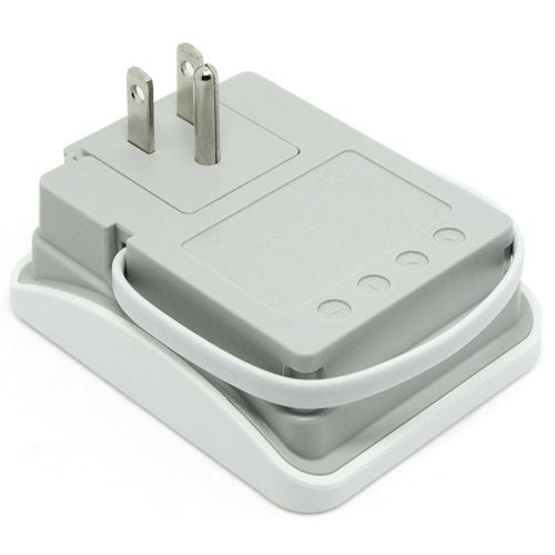 RND Compact Power Station 2.4 Amp Dual USB Ports, 2 AC Outlet Wall Charger (white)