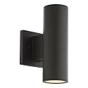 WAC Lighting, Cylinder LED Double Up and Down Indoor or Outdoor Wall Light 3000K in Bronze