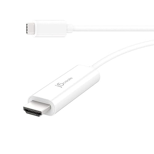 j5create USB C to HDMI Adapter Cable - 5ft 4K@60Hz Type C [Thunderbolt 3 Compatible] to HDMI Cable for MacBook Pro, MacBook Air, iPad Pro, Tablet, PC