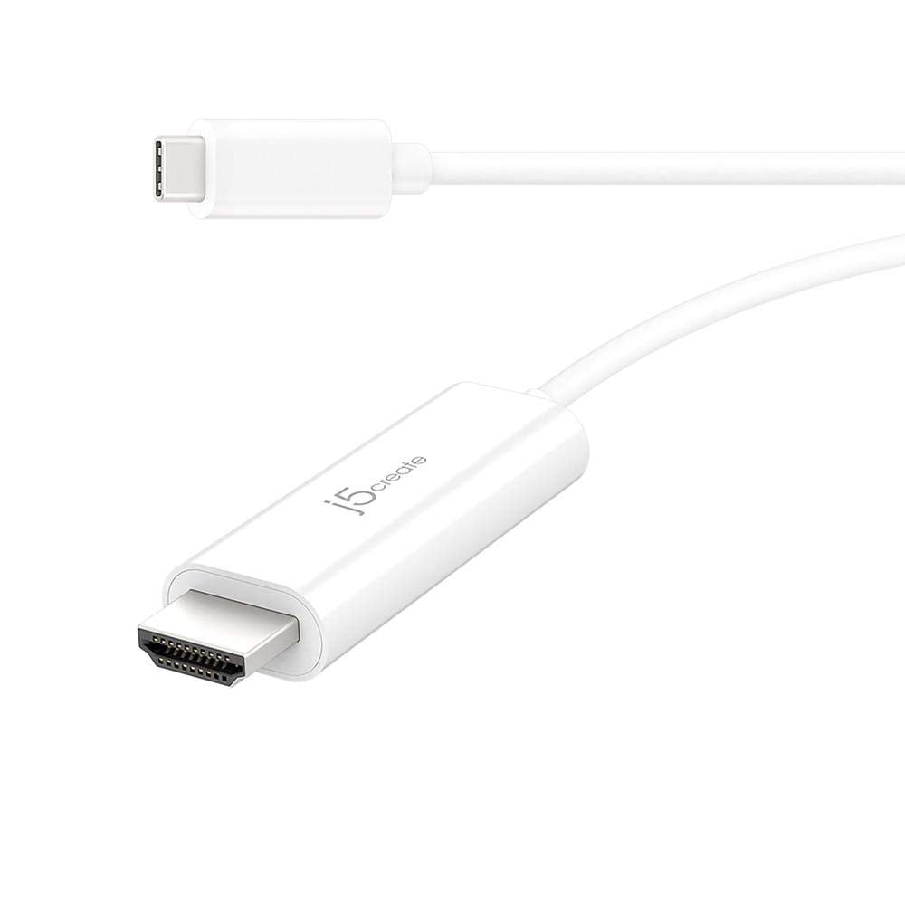 j5create USB C to HDMI Adapter Cable - 5ft 4K@60Hz Type C [Thunderbolt 3 Compatible] to HDMI Cable for MacBook Pro, MacBook Air, iPad Pro, Tablet, PC