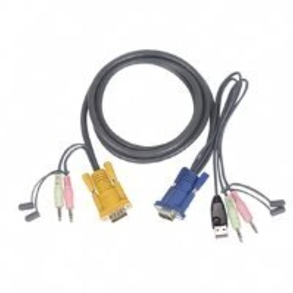 IOGEAR Micro-Lite Bonded All-in-One USB KVM Cable, 15 Feet, G2L5305U