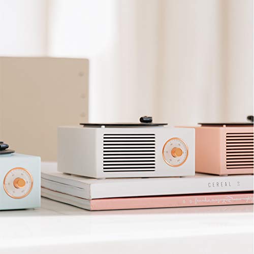 Old Fashioned Classic Style Bluetooth Speaker Pink Vinly Record Player Style Cute Look Creative Gift for Girls Bass Enhancement Loud Volume Speaker