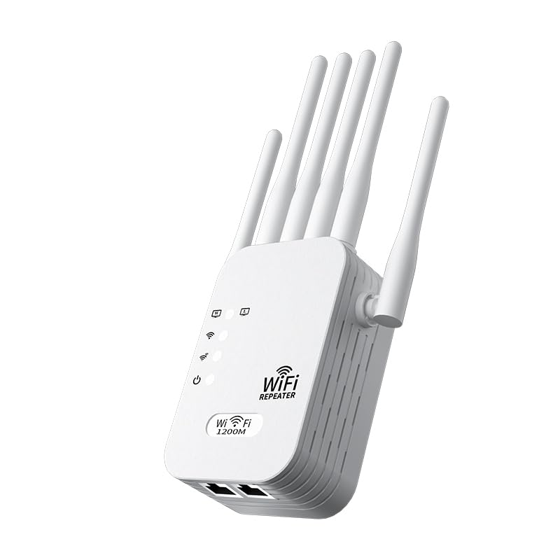 WiFi Extender Signal Booster for Home, New 6X Faster Wireless WiFi Repeater with Ethernet Port, AC1900Mbps Dual Band, Covers up to 12880 sq.ft & 105
