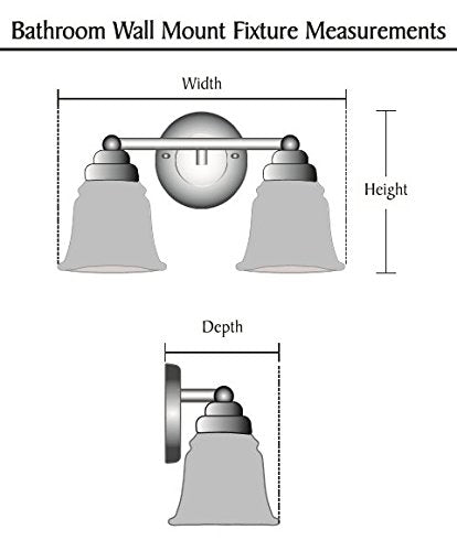 Aspen Creative 62014-1, Three-Light Metal Bathroom Vanity Wall Light Fixture, 24" Wide, Transitional Design in Satin Nickel with Frosted Seeded Glass