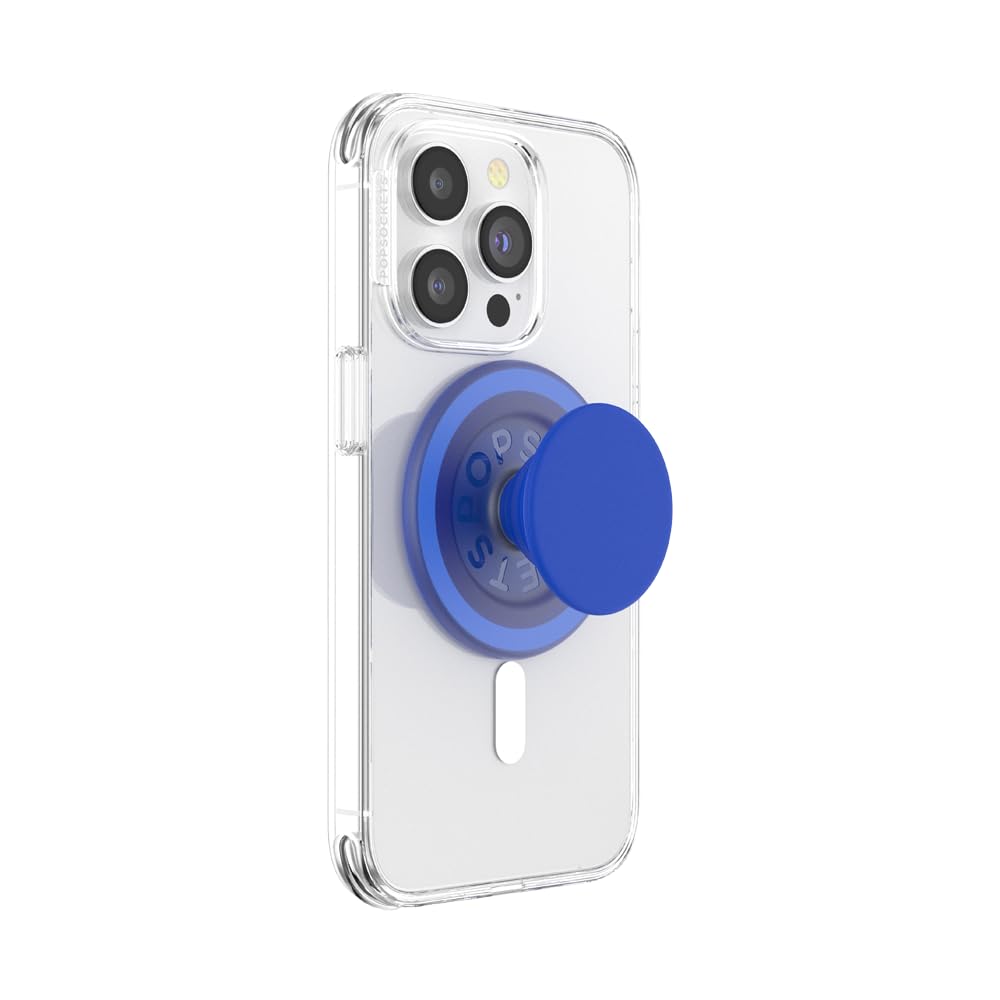 PopSockets Phone Grip for MagSafe, Magnetic Holder, Phone Stand, Blue - Cobalt